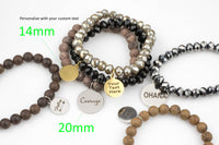 Bracelets 8mm Matte Stackable Round Gemstone Jade Bracelets - Handmade - WHOLESALE - 8mm 7.5"
