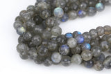 Natural Diamond Cut Labradorite Beads, A Quality in Diamond Cut Faceted Round-8mm and 10mm- Wholesale Bulk or Single Strand! AAA Quality