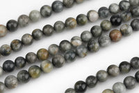 Natural Eagle Eye Beads - Round - Grade AAA - Size 6mm 8mm 10mm - Full Strand 15.5 inch Strand- Mixed Smooth Gemstone Beads