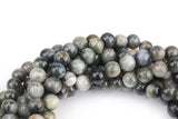 Natural Eagle Eye Beads - Round - Grade AAA - Size 6mm 8mm 10mm - Full Strand 15.5 inch Strand- Mixed Smooth Gemstone Beads