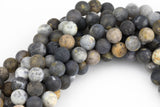 Natural Dendritic Opal Matte round sizes, 4mm, 6mm, 8mm, 10mm, 12mm - In Full 15.5 inch Strand- AA Quality Smooth Gemstone Beads