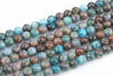 Natural DK Blue Mexican Crazy Laced Agate Faceted Round 4mm, 6mm, 8mm, 10mm, 12mm, 14mm -Full Strand 15.5 inch Strand Gemstone Beads