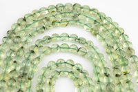 Natural Prehnite Beads 6mm Grade AAA Diamond Cutting High Facets - Nice and Sparkly - Faceted Coins Gemstone Beads