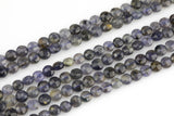 Natural Iolite - Full Strands-15.5 inches-5-6mm- Nice Size Hole- Diamond Cutting,High Facets-Nice and Sparkly-Faceted Coin Gemstone Beads
