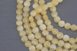 Natural Yellow Jade- Full Strands-15.5 inches-6mm- Nice Size Hole- Diamond Cutting,High Facets-Nice and Sparkly-Faceted Coin Gemstone Beads