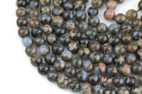 Natural Llanite Blue Opal Quartz Round Beads Healing Stone from Llano Texas 16" Strand 4mm, 6mm, 8mm, 10mm, 12mm- In Full 15.5 inch Strand