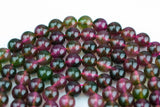 Watermelon-JADE Smooth Round- 6mm 8mm 10mm 12mm-Full Strand 15.5 inch Strand