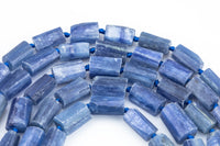 Natural Kyanite Nuggets Beads - Around 6x10mm- Rough Barrel- 16 Inch strand Gemstone Beads