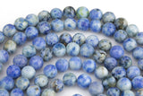 Light Sodalite Jade- Smooth Round Beads 4mm 6mm 8mm 10mm 12mm - Single or Bulk - 15.5"