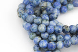 Light Sodalite Jade- Smooth Round Beads 4mm 6mm 8mm 10mm 12mm - Single or Bulk - 15.5"