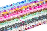 Gorgeous Rainbow Synthetic Moonstone / Mermaid Stone Mystic Aura Quartz Matte Round 6mm 8mm 10mm 12mm Full Strand 15.5" AAA Quality