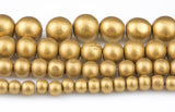 Gold Wood Beads: Off round Round Wooden 6mm 8mm 10mm 12mm 16mm 20mm Boho Beads High Quality with 2mm Holes -15.5 inch strand AAA Quality