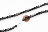 ASTROS Batter George Springer Black Necklace- Natural Black Spinel Necklace 24 Inches- Houston Astros- Sterling Silver-Very Sparkly!