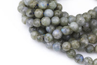 Natural Labradorite, High Quality in Faceted Round- Medium Dark 4mm, 6mm, 8mm, 10mm, 12mm, 14mm Gemstone Beads