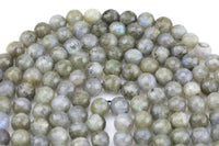 Natural Labradorite, High Quality in Faceted Round- Medium Dark 4mm, 6mm, 8mm, 10mm, 12mm, 14mm Gemstone Beads