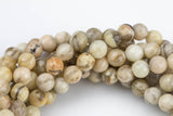 Natural Autumn Jasper, High Quality in Faceted Round, 6mm, 8mm, 10mm, 12mm- Full 15.5 Inch Strand Gemstone Beads