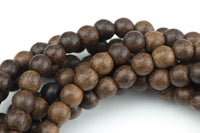 Natural Brown Sandal Wood, High Quality in Round, 6mm, 8mm, 10mm Gemstone Beads