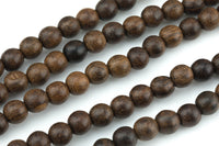 Natural Brown Sandal Wood, High Quality in Round, 6mm, 8mm, 10mm Gemstone Beads