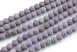 Dark Lilac - JADE Matte Round- 6mm 8mm 10mm 12mm-Full Strand 15.5 inch Strand AAA Quality