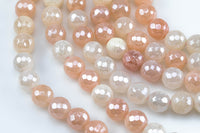 Natural MYSTIC PINK SILVERITE Faceted Round- Full Strand 15.5 inch Strand Gemstone Beads