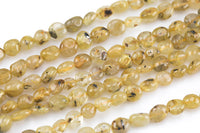 Natural Rutilated Quartz Nuggets Beads -16 Inch strand - Wholesale pricing AAA Quality- Full 16 inch strand Gemstone Beads