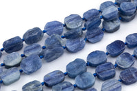 Natural Kyanite Free Form Oval Beads - Around 12x14mm- 16 Inch strand- Slightly Graduated Gemstone Beads