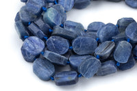 Natural Kyanite Free Form Oval Beads - Around 12x14mm- 16 Inch strand- Slightly Graduated Gemstone Beads