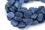 Natural Kyanite Free Form Oval Beads - 16 Inch strand-size around 8-10mmx11-14mm. Gemstone Beads