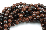 Natural Mahogany Jasper, High Quality in Faceted Round, 6mm, 8mm, 10mm, 12mm- Full 15.5 Inch Strand Gemstone Beads