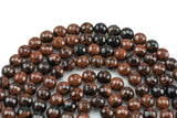 Natural Mahogany Jasper, High Quality in Faceted Round, 6mm, 8mm, 10mm, 12mm- Full 15.5 Inch Strand Gemstone Beads