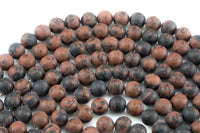 Natural Mahogany Jasper, High Quality in Matte Round, 6mm, 8mm, 10mm, 12mm- Full 15.5 Inch Strand Gemstone Beads