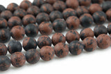 Natural Mahogany Jasper, High Quality in Matte Round, 6mm, 8mm, 10mm, 12mm- Full 15.5 Inch Strand Gemstone Beads