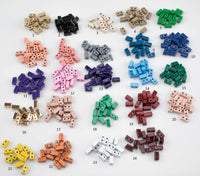 Enamel Beads, Rectangular 2-Hole Beads for Rings or Bracelets, Trendy Jewelry Making Supplies, 5/10 pcs Per Order- 24 colors