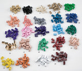 Enamel Beads, Rectangular 2-Hole Beads for Rings or Bracelets, Trendy Jewelry Making Supplies, 5/10 pcs Per Order- 24 colors