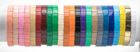 Bead Boat Brand™ Enamel Beads, Square 2-Hole Beads for Bracelets, Trendy Jewelry Making Supplies 24 colors Enamel Beads
