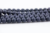 Natural Blue Sandstone Beads Matte Finished Grade AAA Beads. Full 15.5 Inch strand 4mm, 6mm, 8mm, 10mm, or 12mm Gemstone Beads