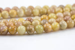 Natural Yellow Moonstone Round Beads. A Quality Full 15.5 Inch Strand- 6mm, 8mm, 10mm, 12mm AAA Quality Smooth Gemstone Beads