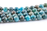 Natural Blue Mexican Crazy Laced Agate Round 4mm, 6mm, 8mm, 10mm, 12mm- Full 15.5 Inch Strand AAA Quality Smooth Gemstone Beads