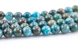 Natural Blue Mexican Crazy Laced Agate Round 4mm, 6mm, 8mm, 10mm, 12mm- Full 15.5 Inch Strand AAA Quality Smooth Gemstone Beads