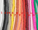 AFRICAN VINYL Beads Soft 4mm Heishi beads Clay Disc - 16 inch strand- 2 Strands Per Order- Assorted Colors