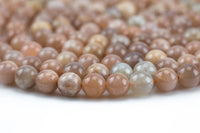 Natural Sunstone Pink Moonstone Beads High Quality in Round- 4mm, 6mm, 8mm, 10mm, 12mm- Beautiful Light Color 15.5 - 16" AAA Quality