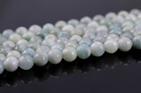 NATURAL aquamarine faceted round beads in full strands. 6mm, 8mm, 10mm, 12mm, 14mm- Full 15.5 Inch Strand- AAA Quality Gemstone Beads