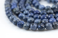 Natural Russian Dumortierite Beads - AAA Quality - Extra Dark Blue - High Quality in Faceted Round, 6mm, 8mm, 10mm Gemstone Beads