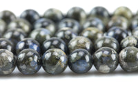 Natural Black Opal, High Quality Round- 8mm, 10mm, 12mm-Full Strand 15.5 inch Strand Gemstone Beads