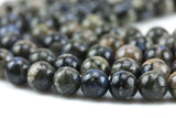 Natural Black Opal, High Quality Round- 8mm, 10mm, 12mm-Full Strand 15.5 inch Strand Gemstone Beads