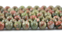 Unakite Unikite Jasper Faceted Round 4mm, 6mm, 8mm, 10mm, 12mm, 14mm- Full 15.5 Inch strand- Wholesale Pricing