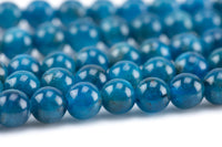 Natural Apatite Round sizes 4mm, 6mm, 8mm, 10mm, 12mm, 14mm- Full 15.5 Inch strand AAA Quality Smooth Gemstone Beads