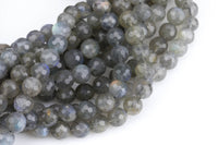 Natural Diamond Cut Labradorite Beads, A Quality in Diamond Cut Faceted Round-8mm and 10mm- Wholesale Bulk or Single Strand! AAA Quality