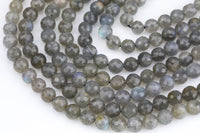 Natural Diamond Cut Labradorite Beads, A Quality in Diamond Cut Faceted Round-8mm and 10mm- Wholesale Bulk or Single Strand! AAA Quality