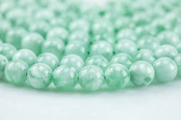 Natural Green Angelite Beads AAA Grade Round - 6mm 8mm 10mm or 12mm - Full 15.5" 15.5 inch strands Smooth Gemstone Beads